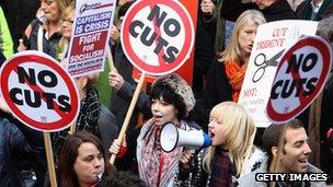 Public sector workers on strike in 2011