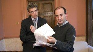 Peter Capaldi and Armando Iannucci