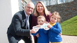 Martyn Osborne with pupils