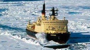 file picture of a Russian nuclear powered icebreaker