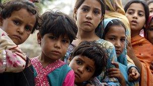 Children at Nowshera, near Peshawar, Pakistan