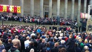 Hillsborough vigil in Liverpool