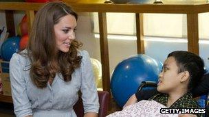 The Duchess of Cambridge meets leukaemia patient Zakwan Anuar