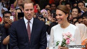 Prince William and the Duchess of Cambridge in Malaysia