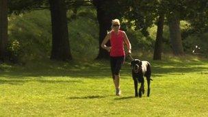 Angela Telford and her Great Dane