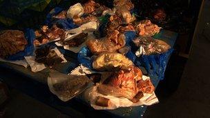 Illegal meat that was on sale