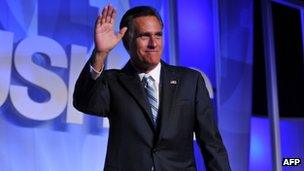 Mitt Romney addresses the US Hispanic Chamber of Commerce 17 September 2012