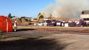 Fire at recycling plant in Stanton-by-Dale