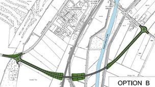 Ely by-pass map