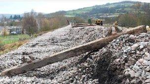 Operators believe the chicken curve land-slip was caused by cold, wet weather