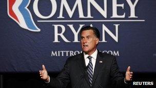 Mitt Romney speaks at a campaign fundraiser in Salt Lake City, Utah 18 September 2012