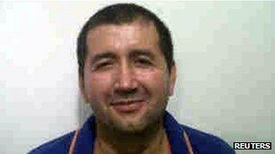 Alleged Colombian drug trafficker Daniel Barrera, known as "Loco Barrera", is seen in this handout photo provided by the national police on 18 September 2012