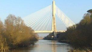 Bridge on M1 motorway near Drogheda