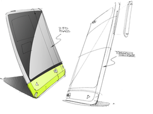 Design sketch of HTC phone