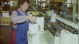 A SodaStream factory in the 1980s