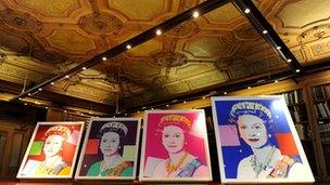 Four Andy Warhol portraits of Queen Elizabeth II in Windsor Castle