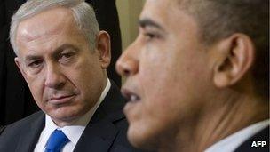 Israel Prime Minister Benjamin Netanyahu and US President Barack Obama on 5 March 2012