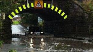 Flooding on the outskirts of Carlisle