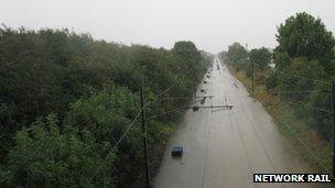 The East Coast Main Line is closed south of Darlington