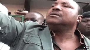 Screen grab of MP Ferdinand Waititu talking on Monday 24 September 2012