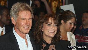 Harrison Ford and Karen Allen