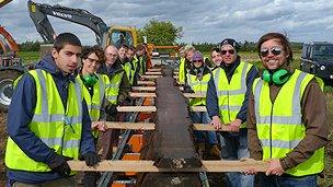 Planking the Norfolk bog oak