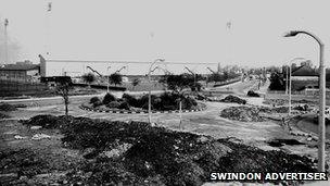 Magic Roundabout under construction