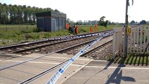 The scene of the crash at Ufton Nervet