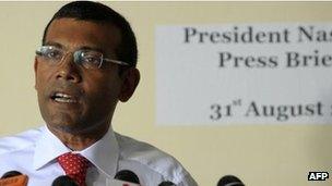 Former Maldivian President Mohamed Nasheed (August 2012)