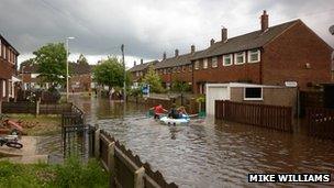 Flooding in Hindley