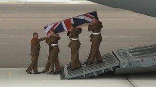 Body of a soldier is repatriated