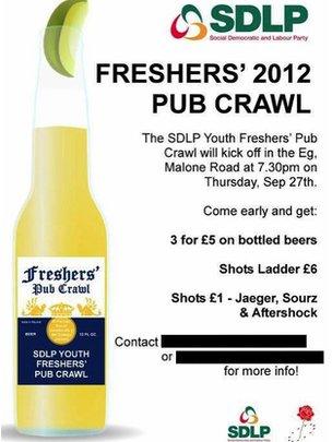 Pub crawl flyer