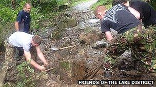 Volunteers help clean up Ullswater