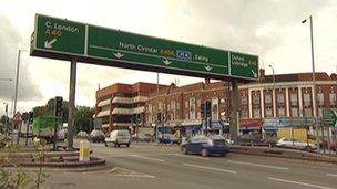 Hanger Lane gyratory system