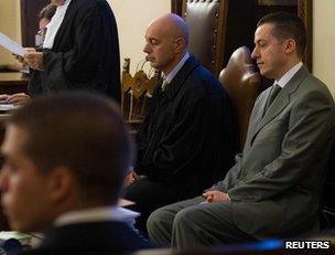 Paolo Gabriele (right) in court at the Vatican, 29 September