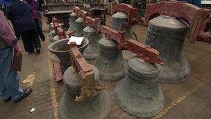 Damaged bells in Loughborough