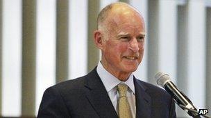 California Governor Jerry Brown in Beverly Hills, California 26 September 2012