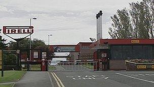 Pirelli factory in Carlisle