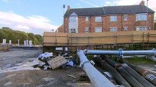 Flood-hit Newburn estate