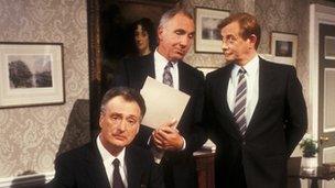 The cast of Yes Minister