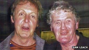 Paul McCartney and Sam Leach in 2008