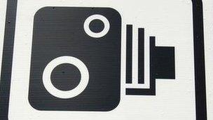 Speed camera sign