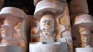 Winston Churchill pottery moulds