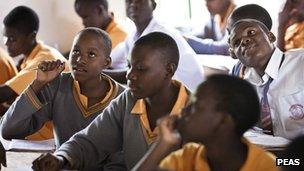 Schoolchildren in Africa