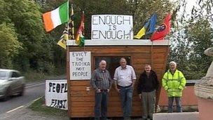 Vigil at Seamus Sherlock's home