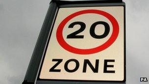 20mph sign