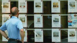 Estate agent's window