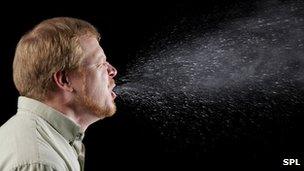 Man sneezing