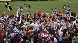 Cornish Pirates winning the British and Irish Cup in May 2010