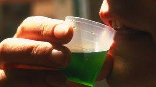 Patient drinking methadone